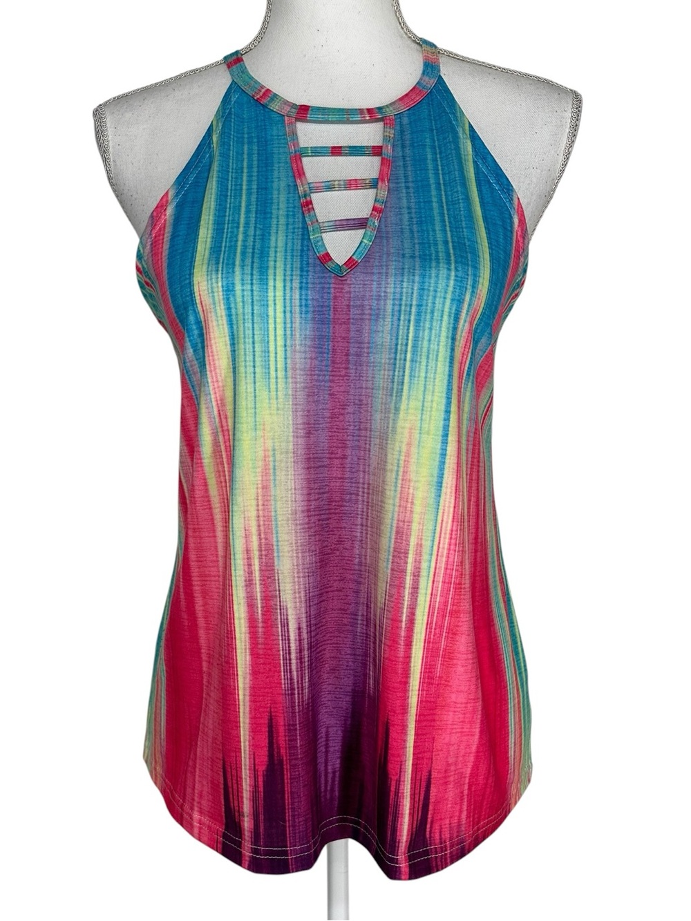 Rainbow / Cute Cutout Tank Top / Small / Summer Fairy Activewear Festival Rave